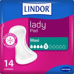 Lindor Lady Pad Compresas Maxi 14uds