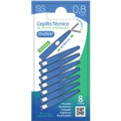 Oratek Interdental einziehbare Bürste 0,8 mm Blister 8 Einheiten