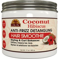 Okay Coco Hibisco Smoothie para Cabello Antiencrespamiento y Desenredante, 482g