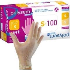Polysem Vinyl-Handschuh Nicht steril Nicht Puder Tl 100uts