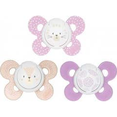 Chicco Silicone Soother Physio Comfort Girl 6-16 M 2 U