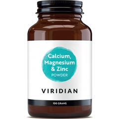 Viridian Calcium Magnesium Magnesium Zink med C-vitamin Pulver 100g