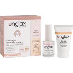 Unglax tratamiento uñas crema 15ml + endurecedor 10ml
