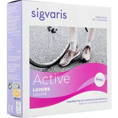 Sigvaris 2 Active Leisure Calcetin Mujer Gris Long TS 1 Par