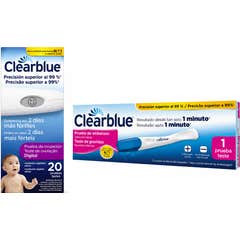Clearblue Pack Test Ovulación 20 uds + Prueba Embarazo 1 minuto