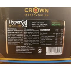 Crown Sport Nutrition HyperGel 30 Hydro Neutro Sin Cafeína 10x75 g