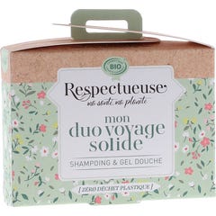 Respectueuse Mon Duo Voyage Solide Champú y Gel de Ducha 35g