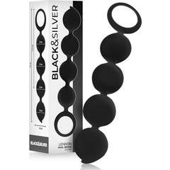 Black&Silver Lennon Plug Anal con Bolas Anales 15cm 1ud
