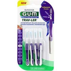 Proxabrush de goma Trav-Ler 4 Cepillos Interdentales 1,2 Mm