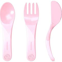 Set di posate Twistshake Learning +6 mesi rosa