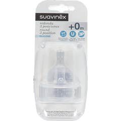 Suavinex® brede mund silikone patte 3 Positioner 2uds