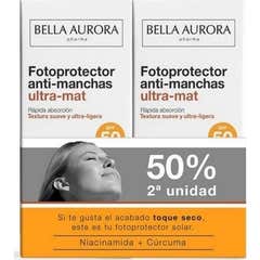 Bella Aurora Ultra-Mat Protector Solar Facial Anti-Manchas Spf50 Piel grasa 2 X50 ml