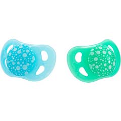 Succhietti Twistshake Blu Verde 0-6 Mesi 2 pezzi