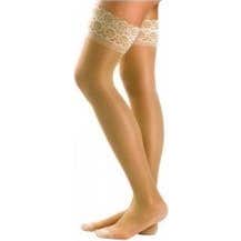 Maries long stocking lace A-F light compression beige size 4