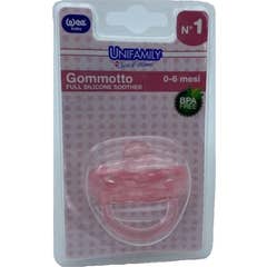 Unifamily Gommotto Silicone Soother Rosa 0-6M 1 Unità