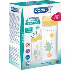 Dodie Sensation Biberón Tetina Plana +6 M Circo 2 X330 ml