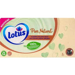 Lotus Pure White Natural lommetørklæde 80 stk