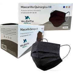 Valentia Medical Chirurgische Maske IIR Schwarz