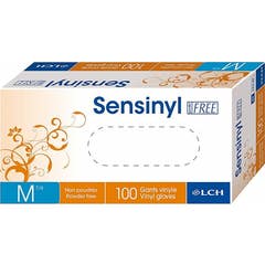 Sensinyl Guante de Vinilo sin Polvo 7 8 100uds