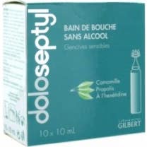 Doloseptyl Alcohol Free Mouth Bath Box of 10 10Ml Unidoses