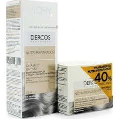 Crema Shampoo Vichy Dercos nutriente e riparatrice 200ml + ricca maschera per capelli 200ml