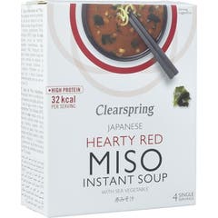 Clearspring Zuppa di alghe Miso piccante 40g Buste