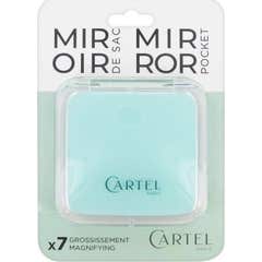 Cartel Paris Espejo Cuadrado de Bolso 8,5 cm Verde 1 ud