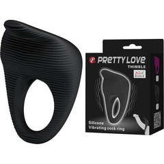 Pretty Love Anillo Vibrador Thimble Negro 1ud
