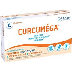 Curcumega Caja de Suplementos Alimenticios de 60 Cápsulas