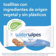 WaterWipes Lingettes Bébé 99,9% 4x60uds