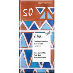 Vivani Cioccolato Fondente 50% Latte Cocco Biologico e Zucchero 80g