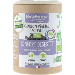Nat&amp;Form Charbon Vegetale Confort Digestive 90caps