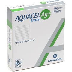 Aquacel Ag+ Extra Apósito 10x10cm 10uds