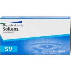 Bausch & Lomb SofLens 59 diopters -1.25 radio 8.6 6uds