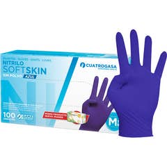 Cuatrogasa Guantes Nitrilo Azul TM 7-8 100uds