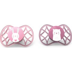 Nuvita Chupete Simetrico Silicona 0M+ Pink 2 uds