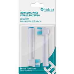 Farline Pack Recargas Escova Elétrica 2 Unidades