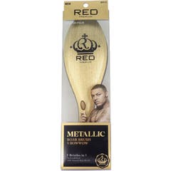Red Premium BR10 Metallic Boar Brush X Bow Wow Gold Wave 1 ud