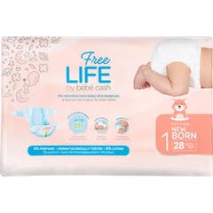 Freelife by Bébé Cash Newborn T1 2-4Kg 28uds