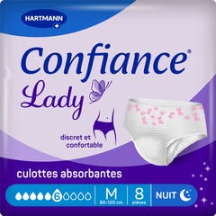 Confiance Lady Pants Nacht 6 Tropfen Größe M 8 Stück