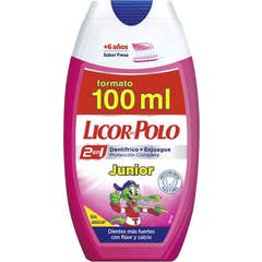 Licor del Polo Junior 2 en 1 Fresa Gel Dentífrico 100ml