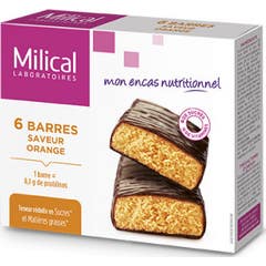 Milical Nutrition Hiperproteinated Slimming Bars Chocolate Orange 6 sztuk Milical Nutrition Hiperproteinated Slimming Bars Chocolate Orange 6 sztuk