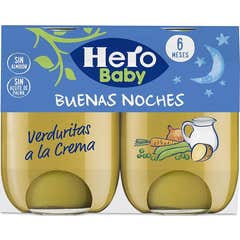 Hero Baby Buenas Noches Verduritas a la Crema 2x190 gr