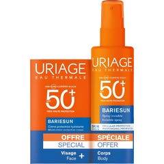 Uriage Bariésun Krem SPF50+ 50 ml + Spray Niewidzialny SPF50+ 200 ml