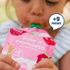 Smileat Pouch Ecológico de Yogur y Frambuesa 100g