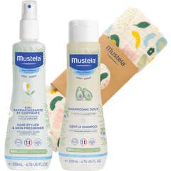 Mustela Bebe Kit Fralda + Água Perfumada + Champô Suave