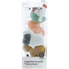 Saro Set Juguetes de Baño Funny Farm 5 uds