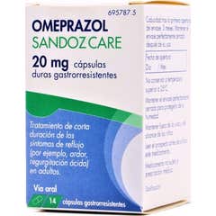 Omeprazol Sandoz Care 20mg 14 cápsulas gastrorresistentes