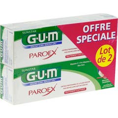 Gum Paroex Gel Dentifrice Lot de 2 x 75 ml