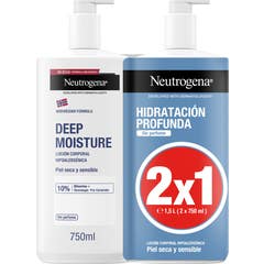 Neutrogena Pack Hidratación Profunda Sin Perfume 2x750ml